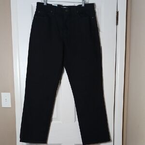 Lee Relaxed Fit At The Waist Stretch Straight Leg Black Jeans Women's 16